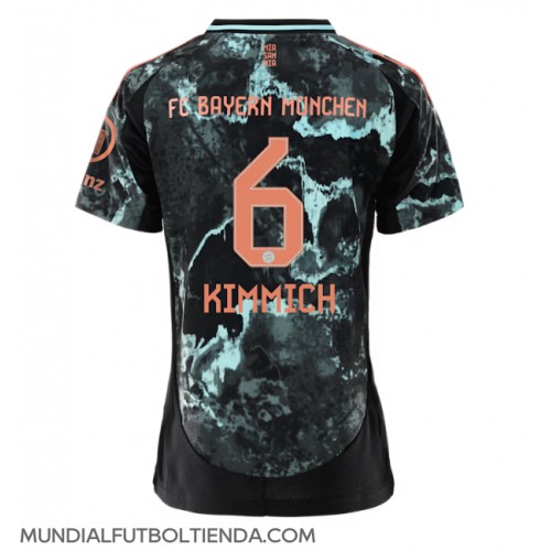 Camiseta Bayern Munich Joshua Kimmich #6 Segunda Equipación Replica 2024-25 para mujer mangas cortas